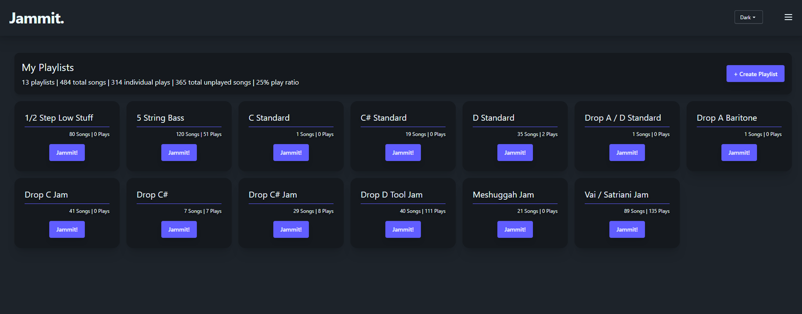 Jammit instrument and tuning management