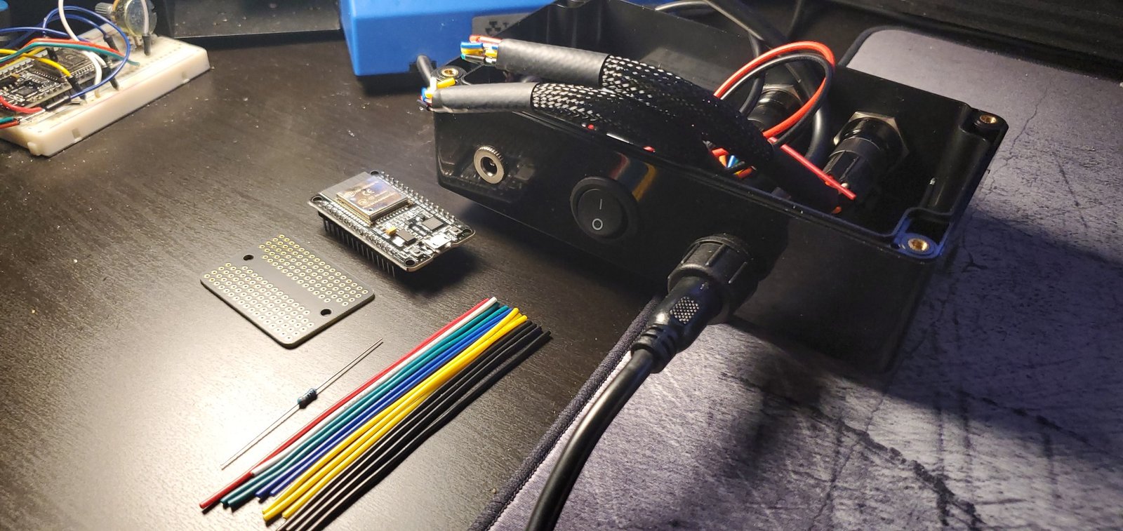 Controller electronics installed inside the project enclosure