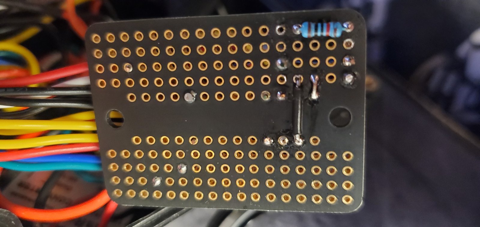 Underside of the soldered controller board